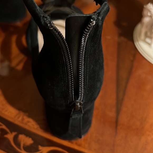 Sandro block heel strap sandal with zip up back 2inch heel - Picture 5 of 7